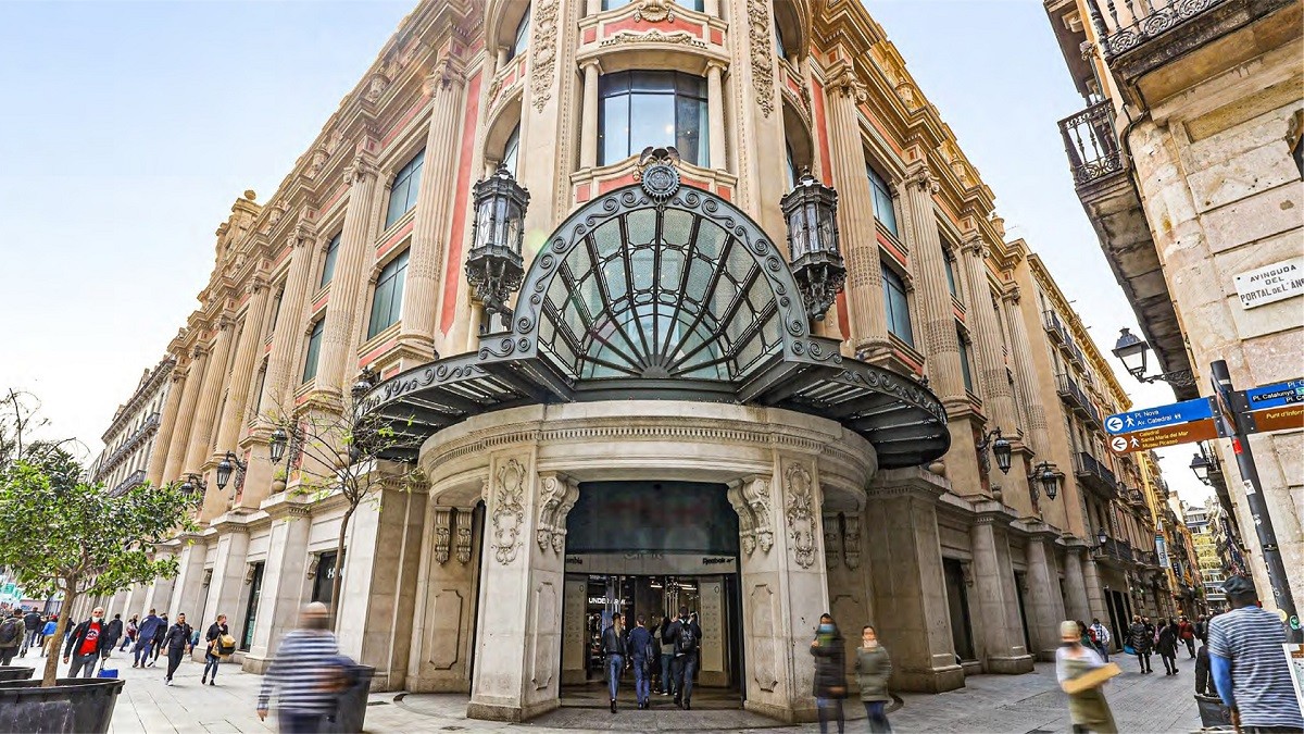 El Corte Inglés de Portal de l'Àngel, en l'aire