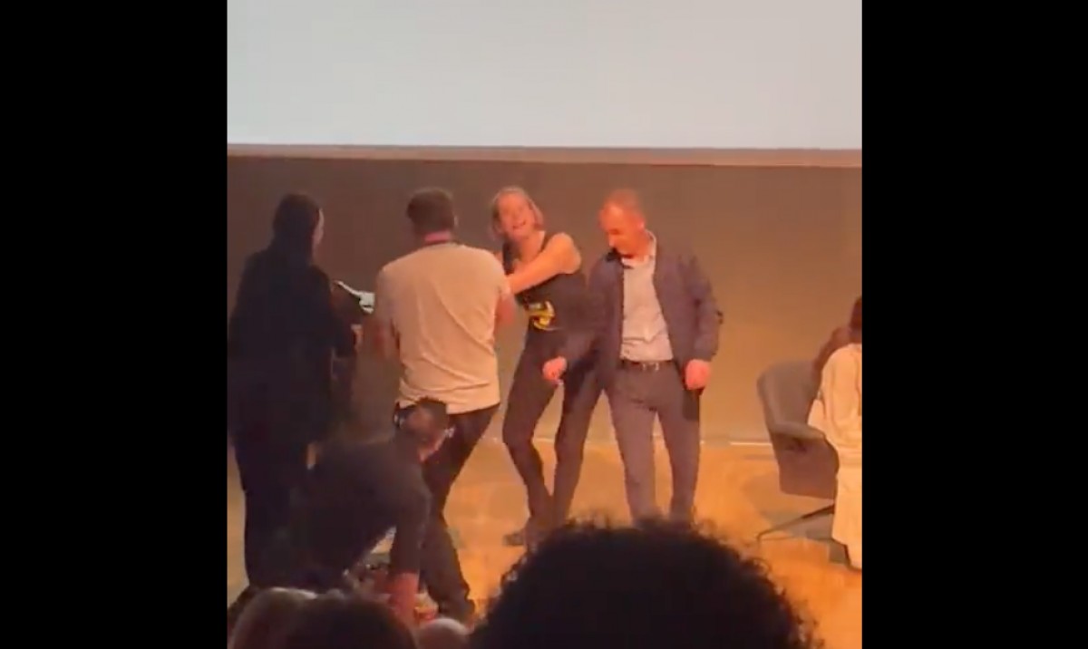 Imatge del moment del boicot  - RTVE