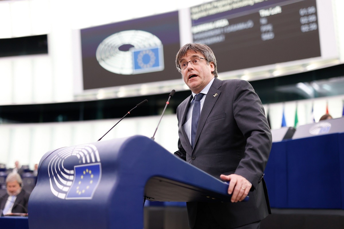 Carles Puigdemont, al Parlament Europeu - ACN