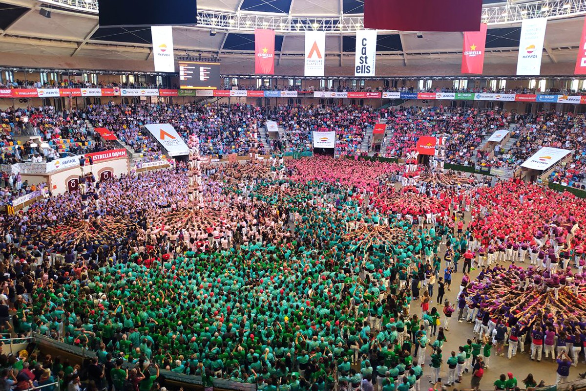 La Tàrraco Arena Plaça, aquest diumenge, ha acollit el Concurs de Castells. - Josep M. Llauradó
