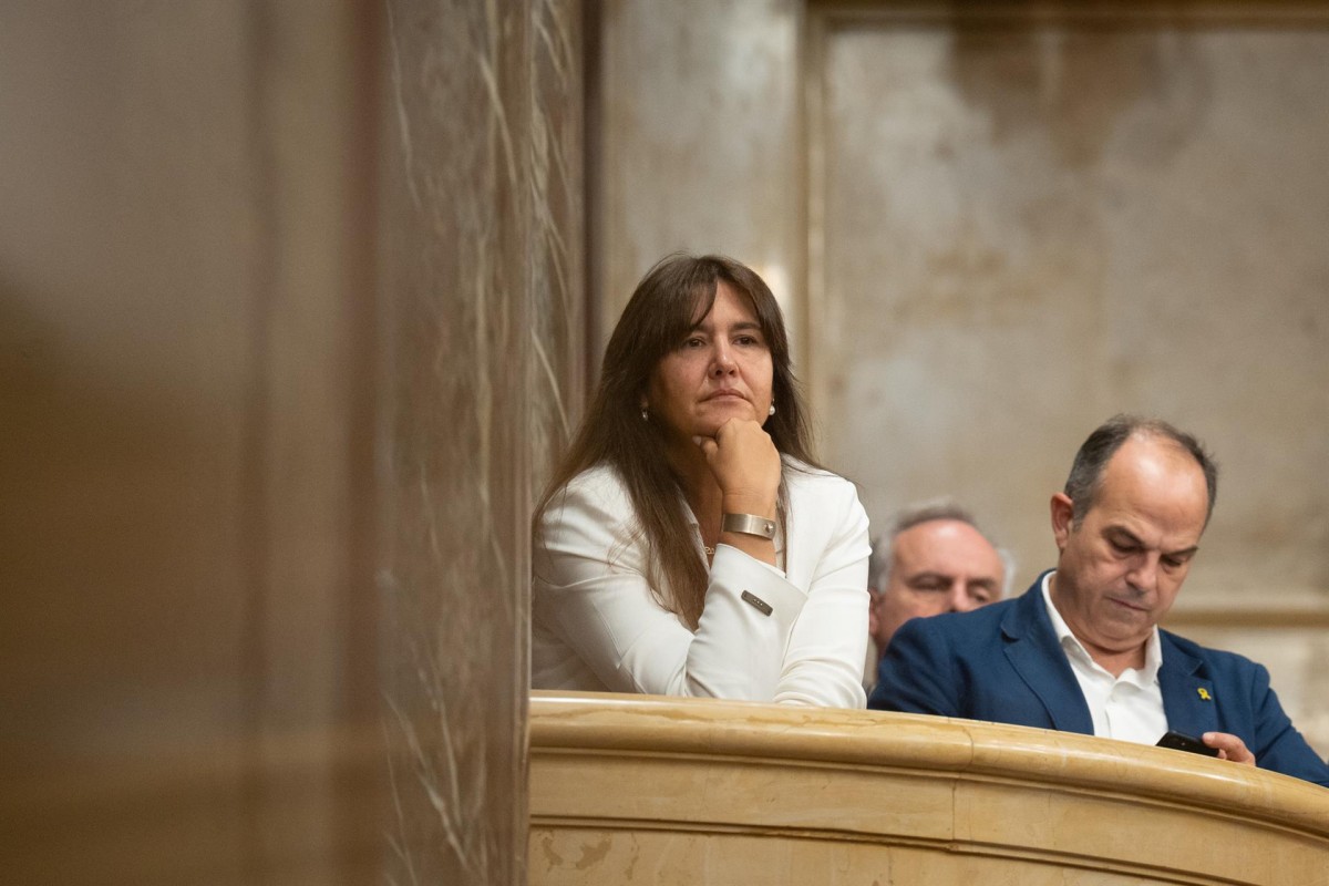Laura Borràs i Jordi Turull, en el debat de política general. - Europa Press