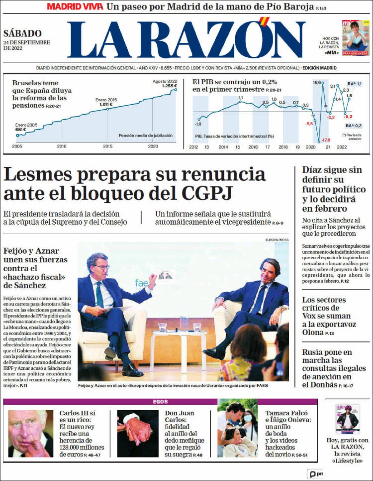 24/09/22 - La Razón