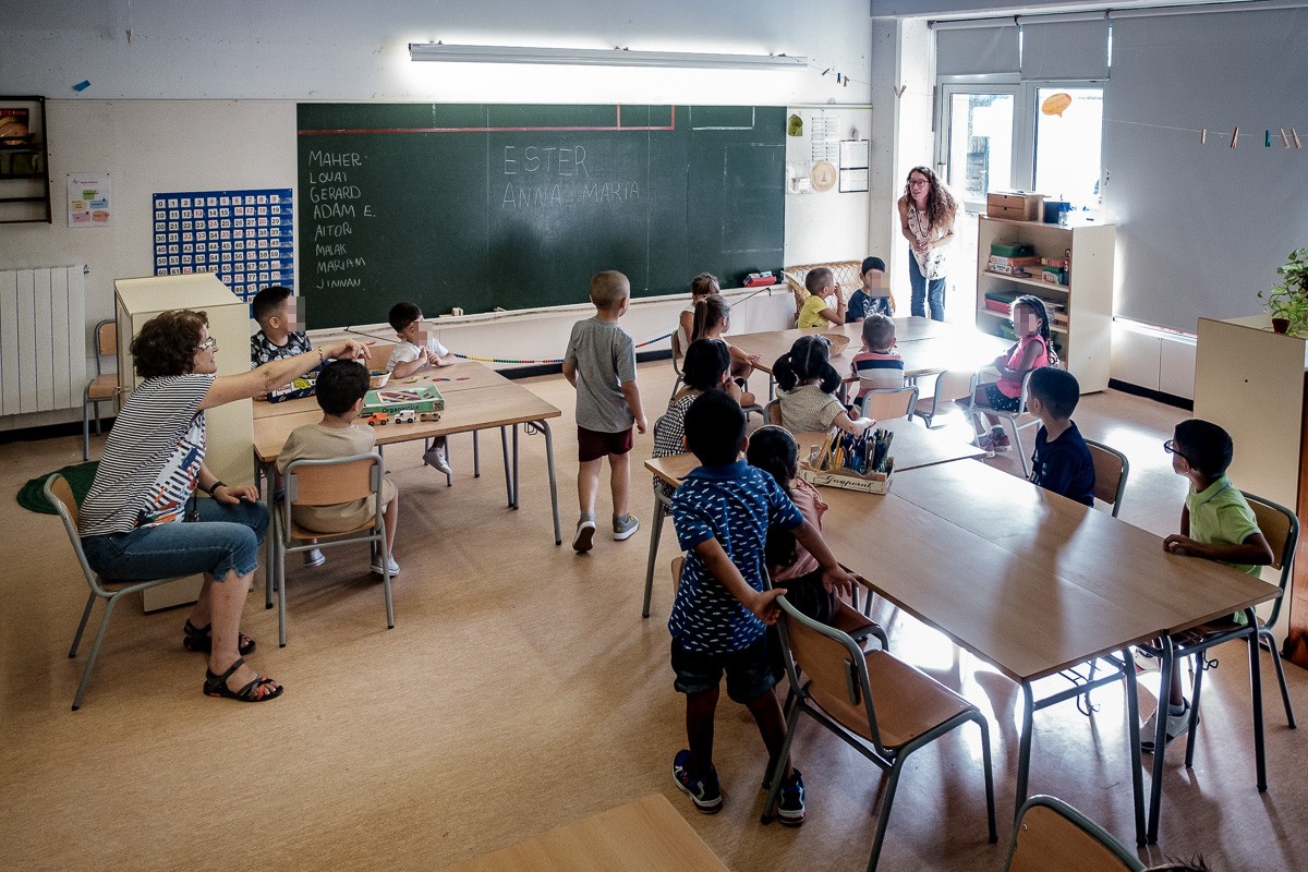 Primer dia de curs a l'Escola Quatre Vents de Manlleu. - Adrià Costa
