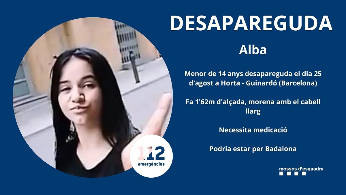 Troben l'adolescent de 14 anys desapareguda a Barcelona fa una setmana