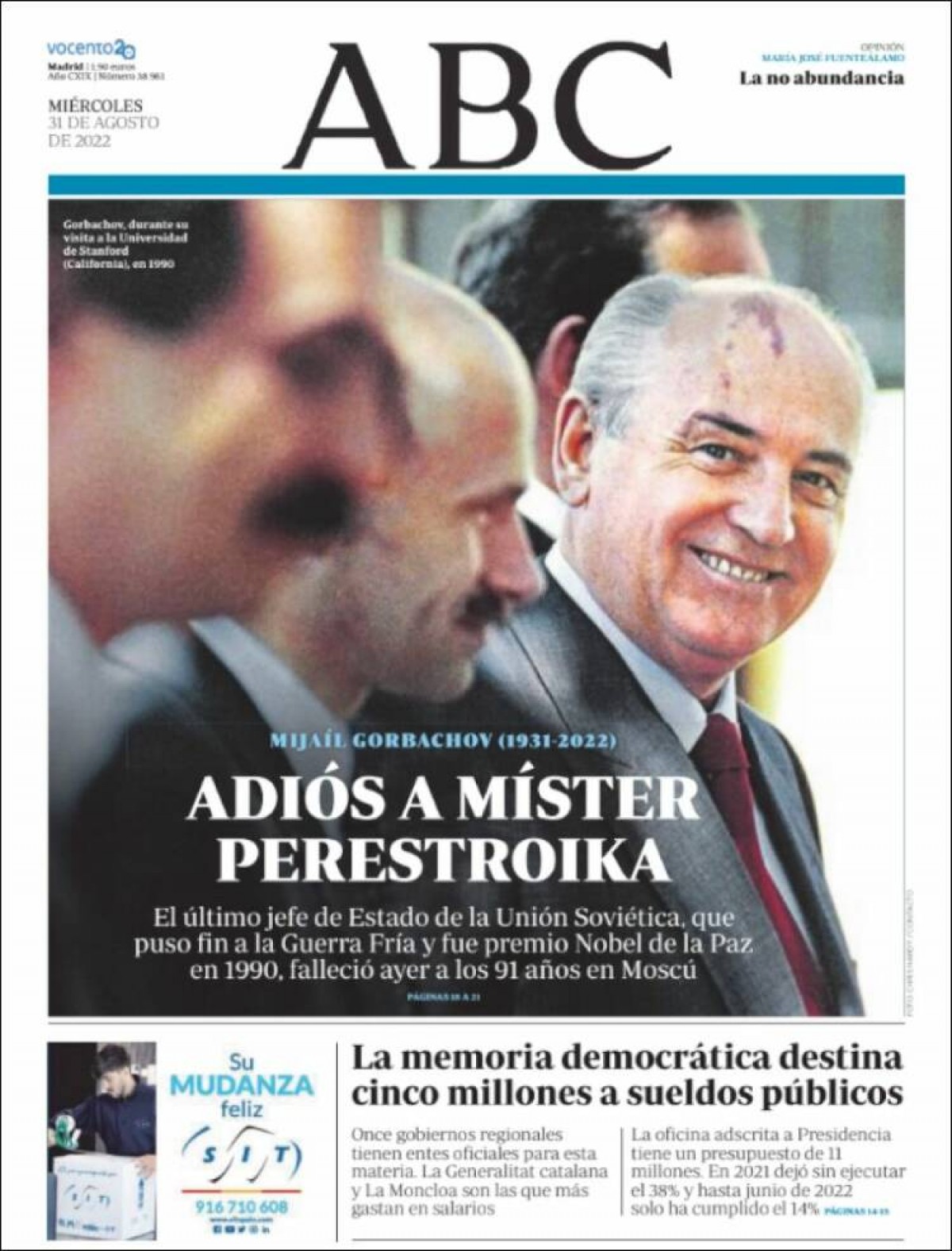 Portades | «La dona haurà de donar permís abans d'una cesària», a «El Periódico»