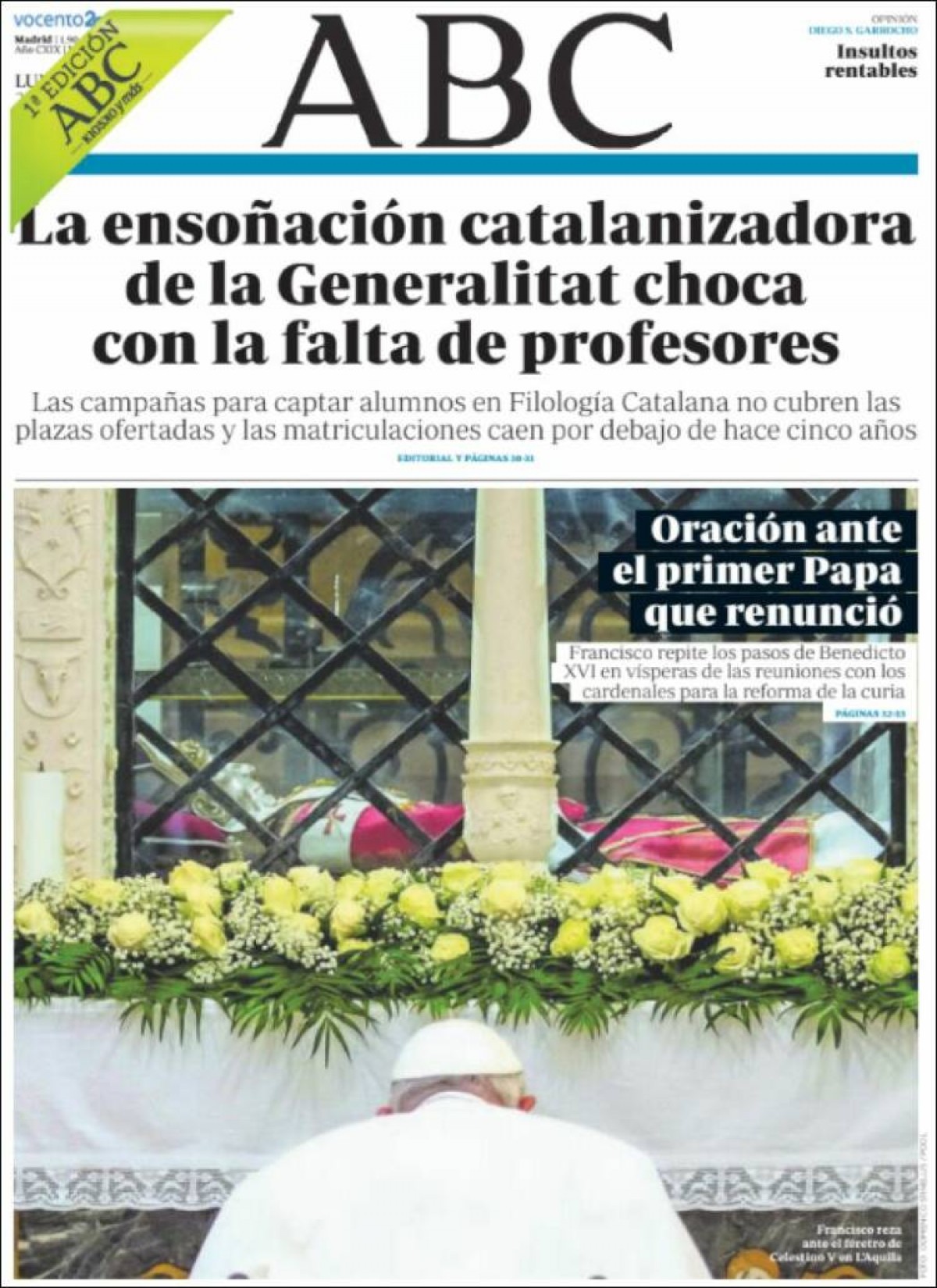 Portades | «La NASA mira de tornar a la Lluna i usar-la de trampolí a altres planetes», a «El Periódico»