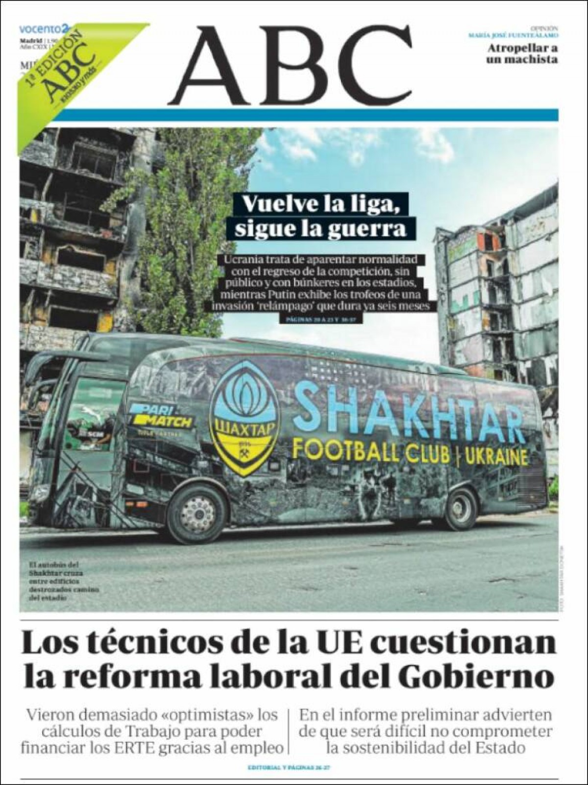 Portades | «El govern central prepara el pla per cobrar peatges per l'ús de les autovies», a «El Periódico»