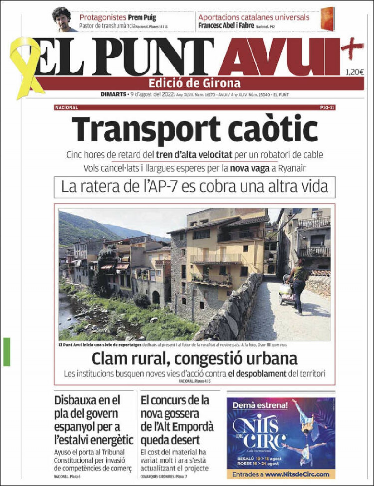 Portades | «23 lleis urgents continuen pendents del retorn de vacances dels polítics per a la seva tramitació», a l'«ABC»