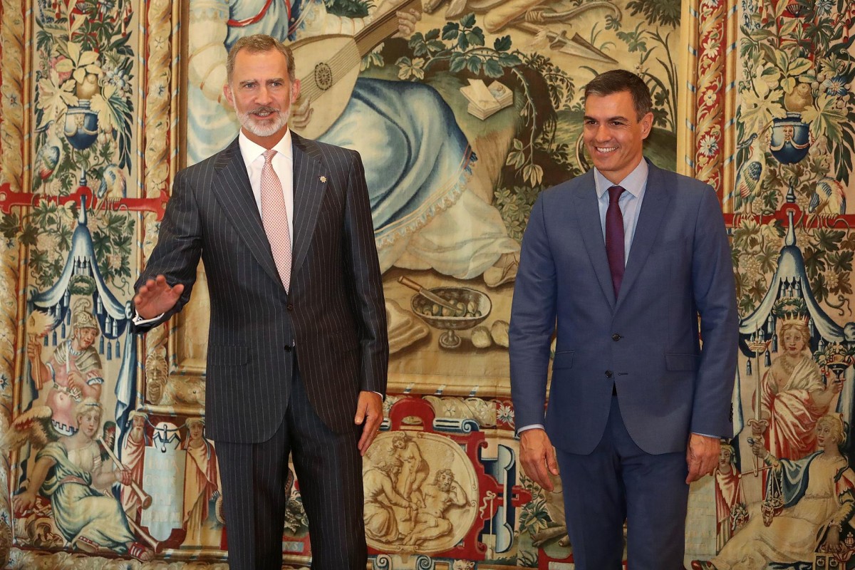 El rei Felip VI i Pedro Sánchez, aquest dimarts a Palma.  - Europa Press