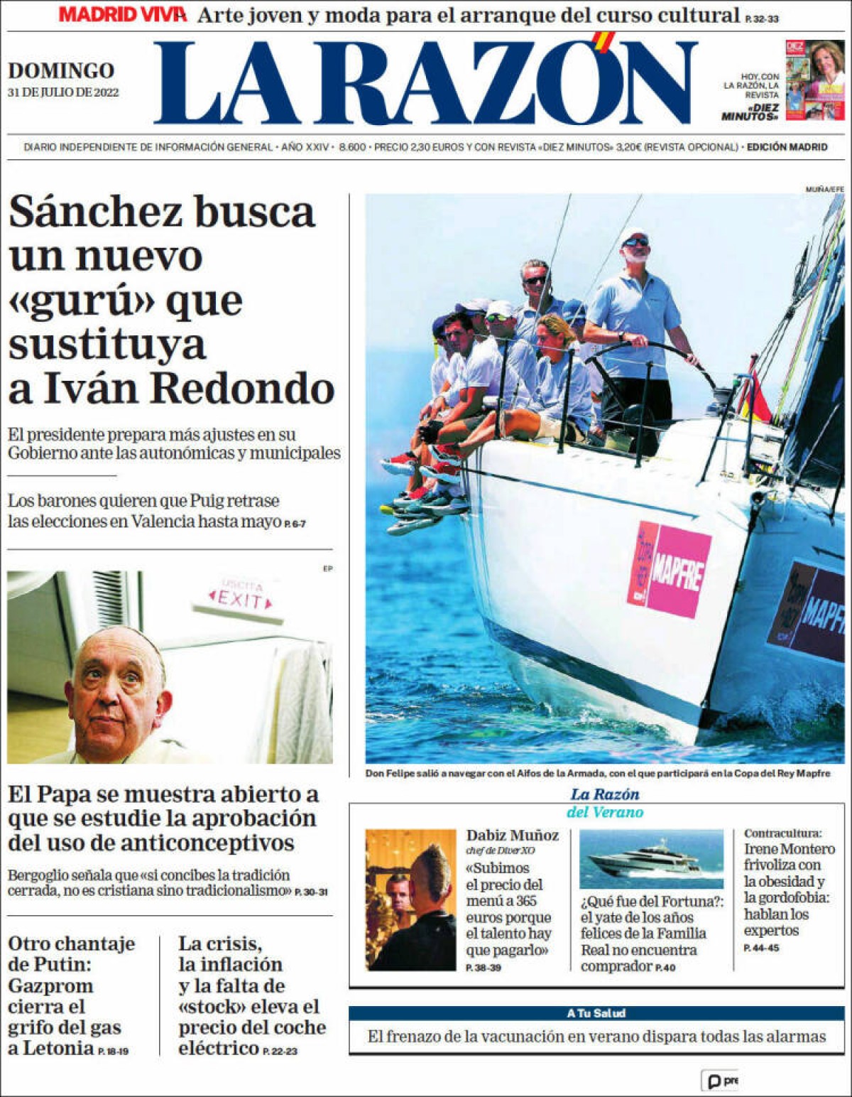 Portades | «Colau tria la Ribagorça per estiuejar», a «El Periódico»