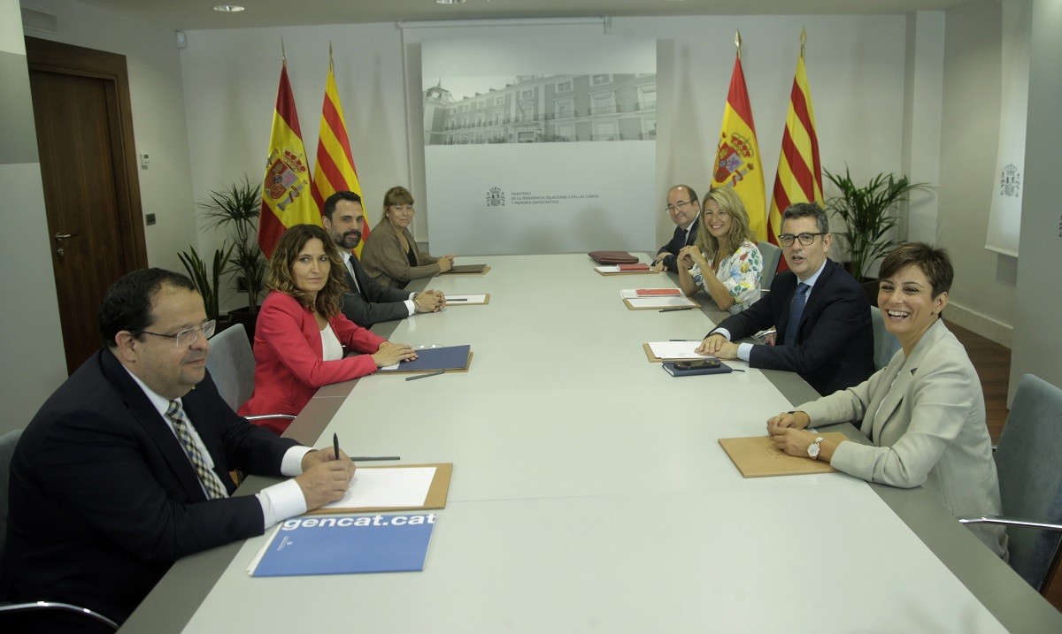 Tercera reunió de la taula de diàleg a la Moncloa. - ACN