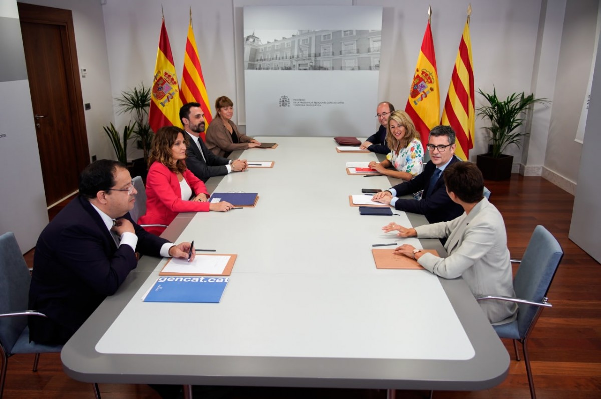 Tercera reunió de la taula de diàleg a la Moncloa. - Govern