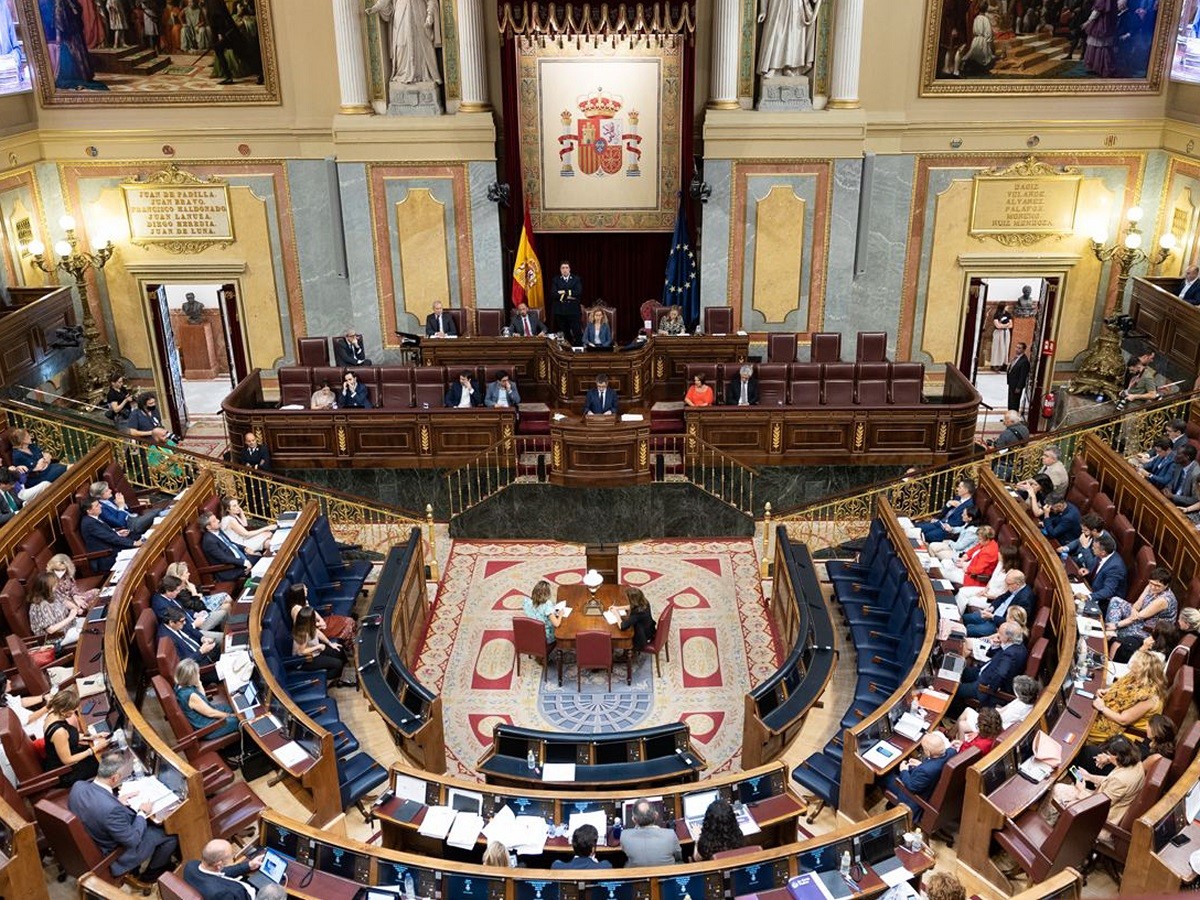 L'hemicicle, durant la tercera jornada del debat de política general al Congrés. - Congrés dels Diputats