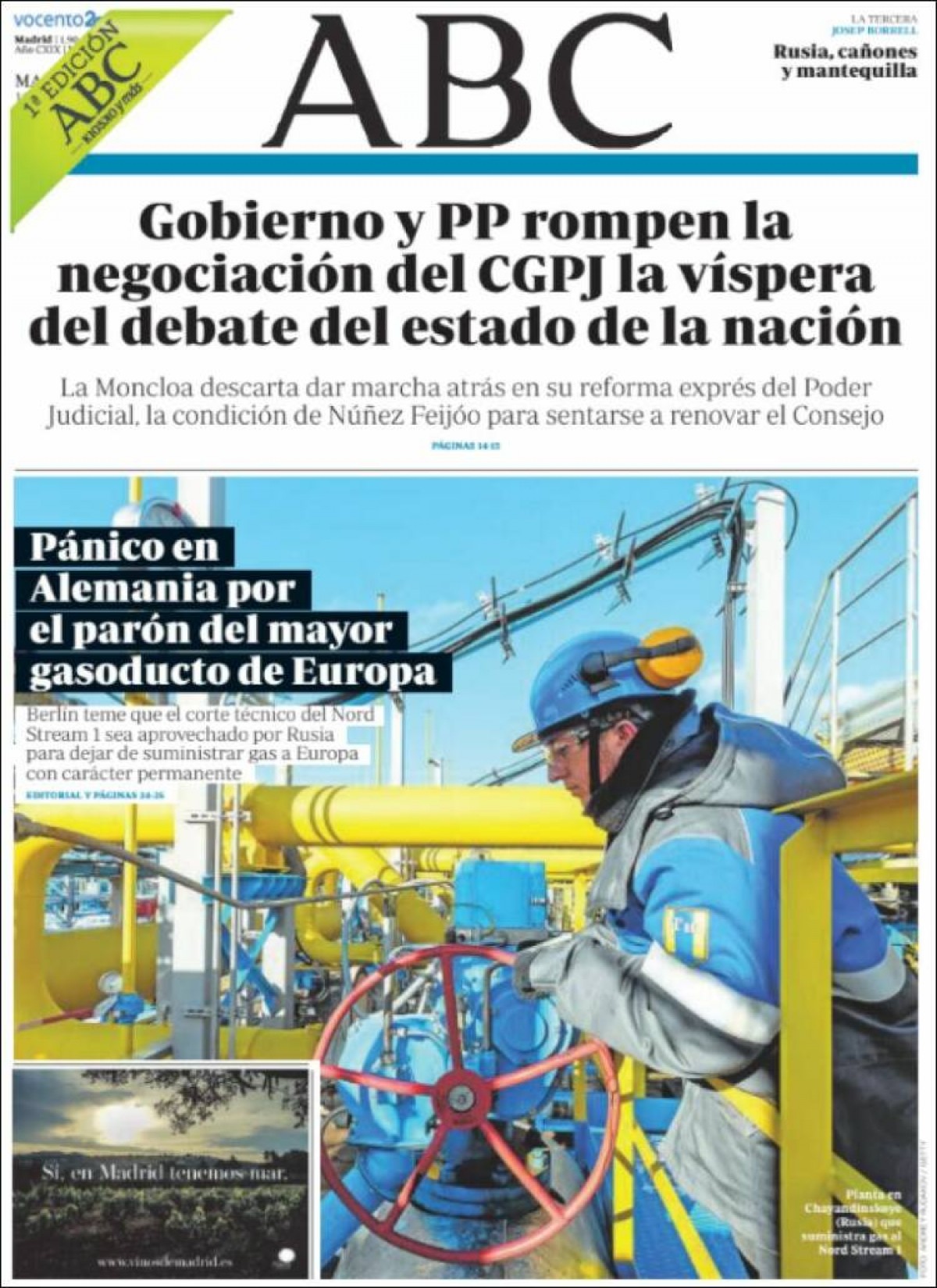Portades | «Brussel·les recomana la quarta vacuna per a més grans de 60 anys», a «El Periódico»