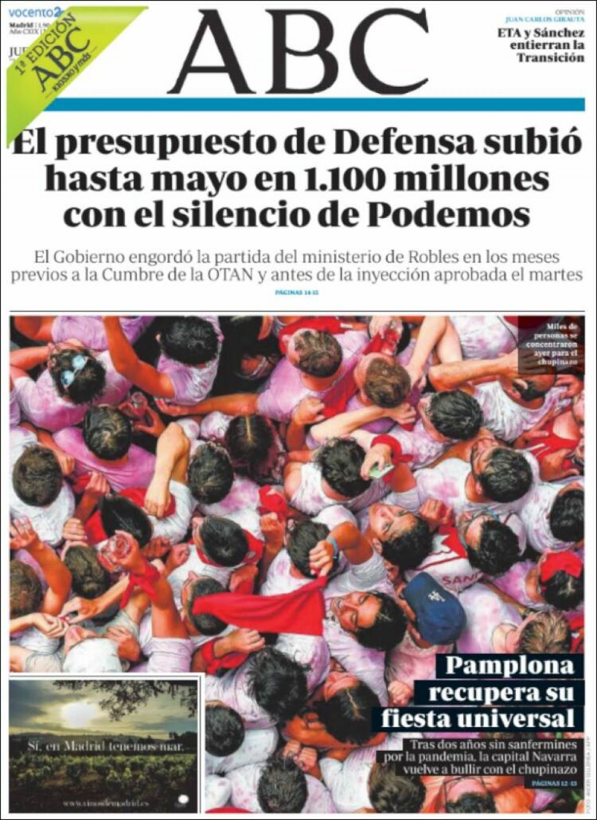 Portades | «Resolt el crim de Gelida», a l'«Ara»