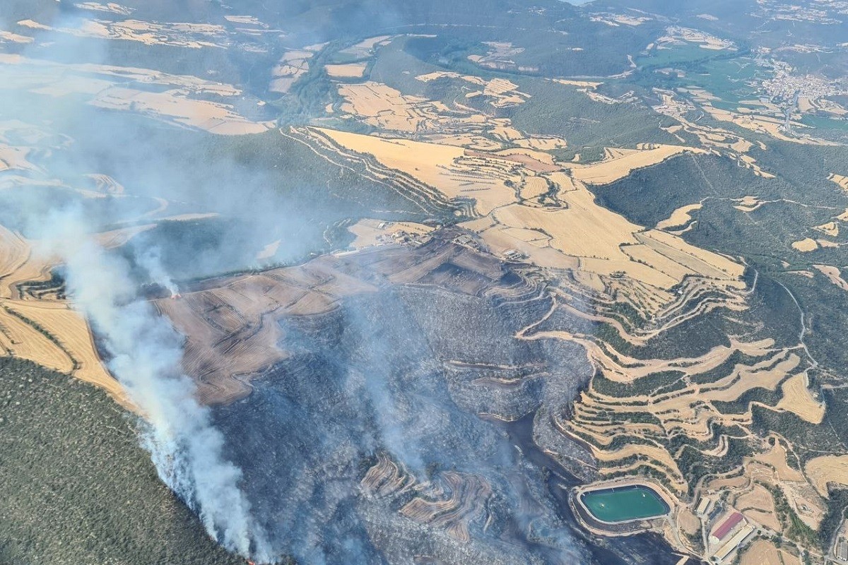 Cinc comarques en alerta per l'elevat perill d'incendi forestal 