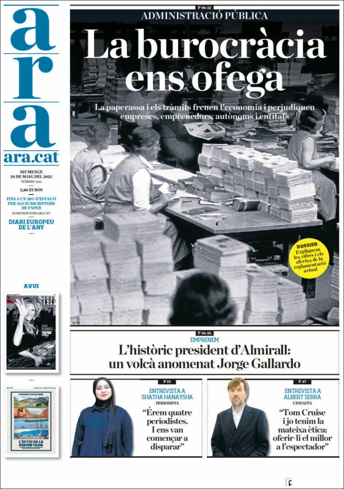 Portades | «Les eleccions andaluses posen a prova la solidesa de l'esquerra», a «La Vanguardia»