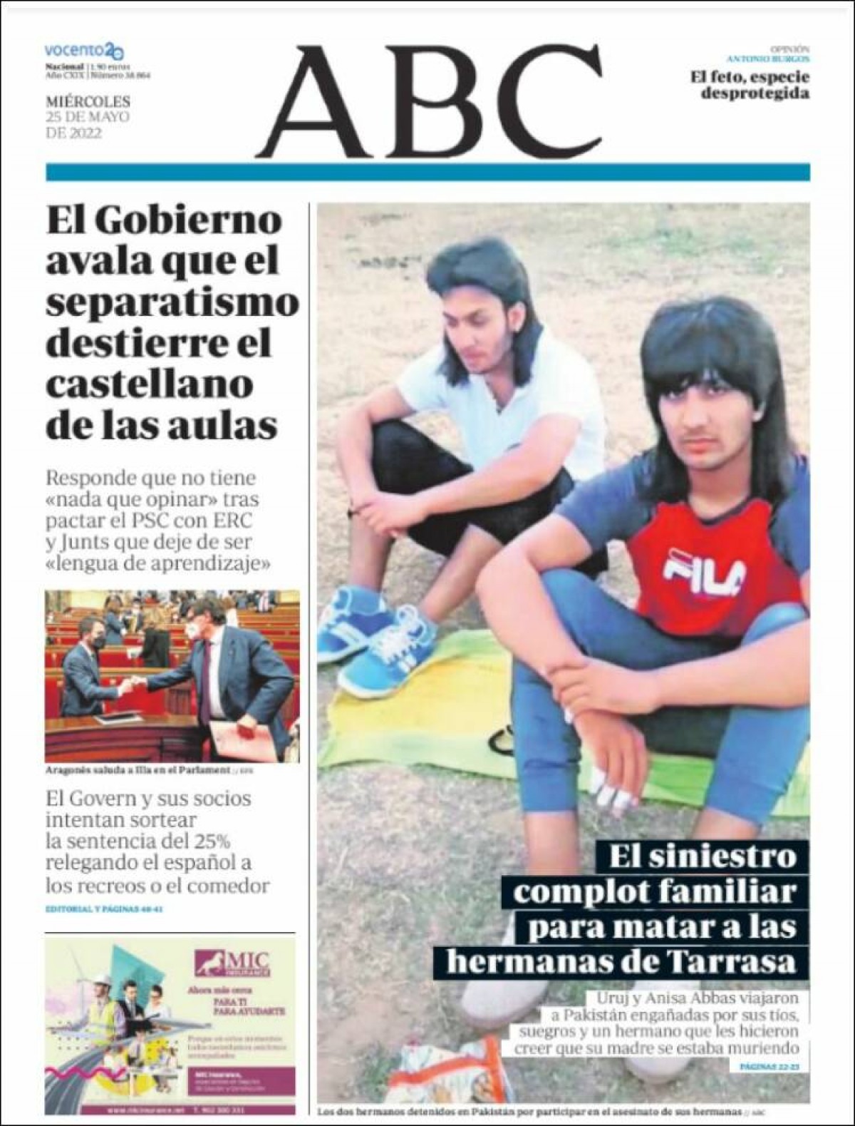 Portades | «Villarejo va revelar a Cospedal el compte del rei emèrit a Suïssa», a «El País»