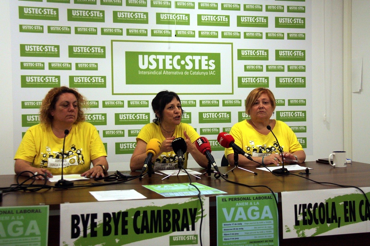 USTEC crida el personal laboral dels centres a sumar-se a la vaga