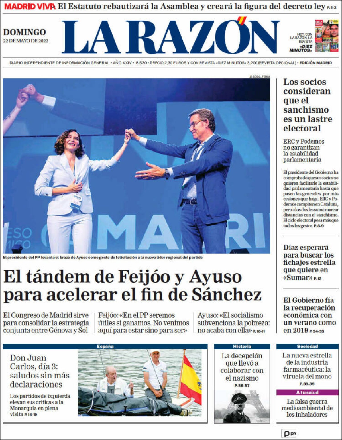 Portades | «L'espionatge telefònic a l'independentisme va costar al voltant de 775.000 euros», a «El Periódico»