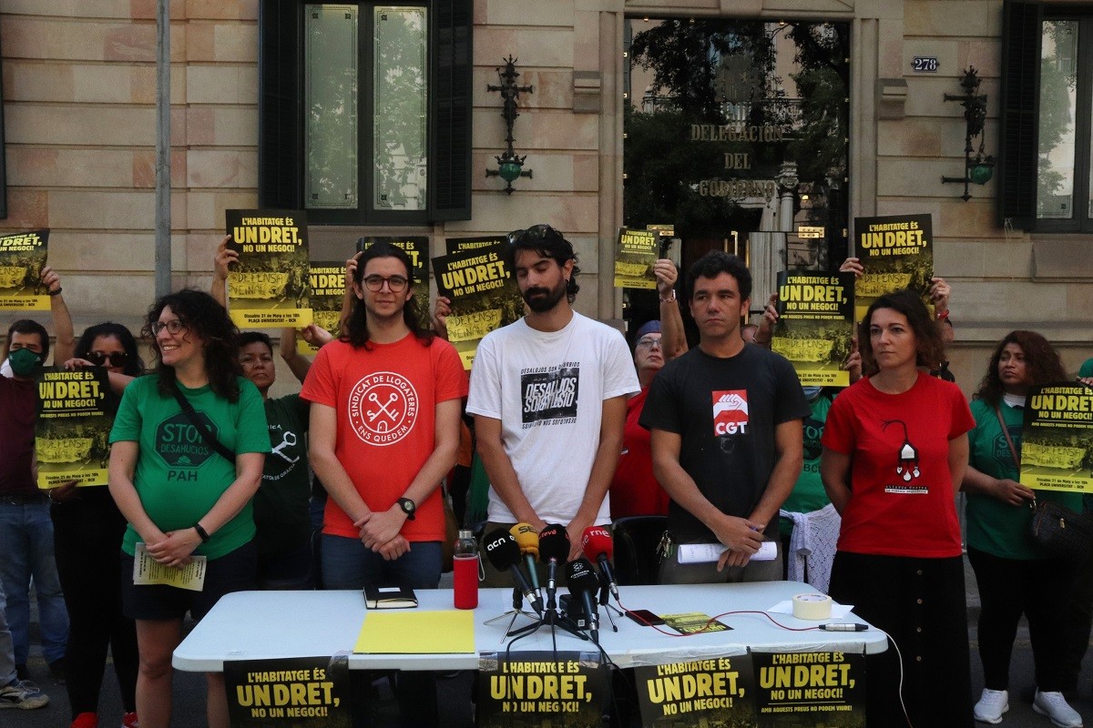 El moviment en defensa del dret a l'habitatge se cita en una manifestació transversal a Barcelona