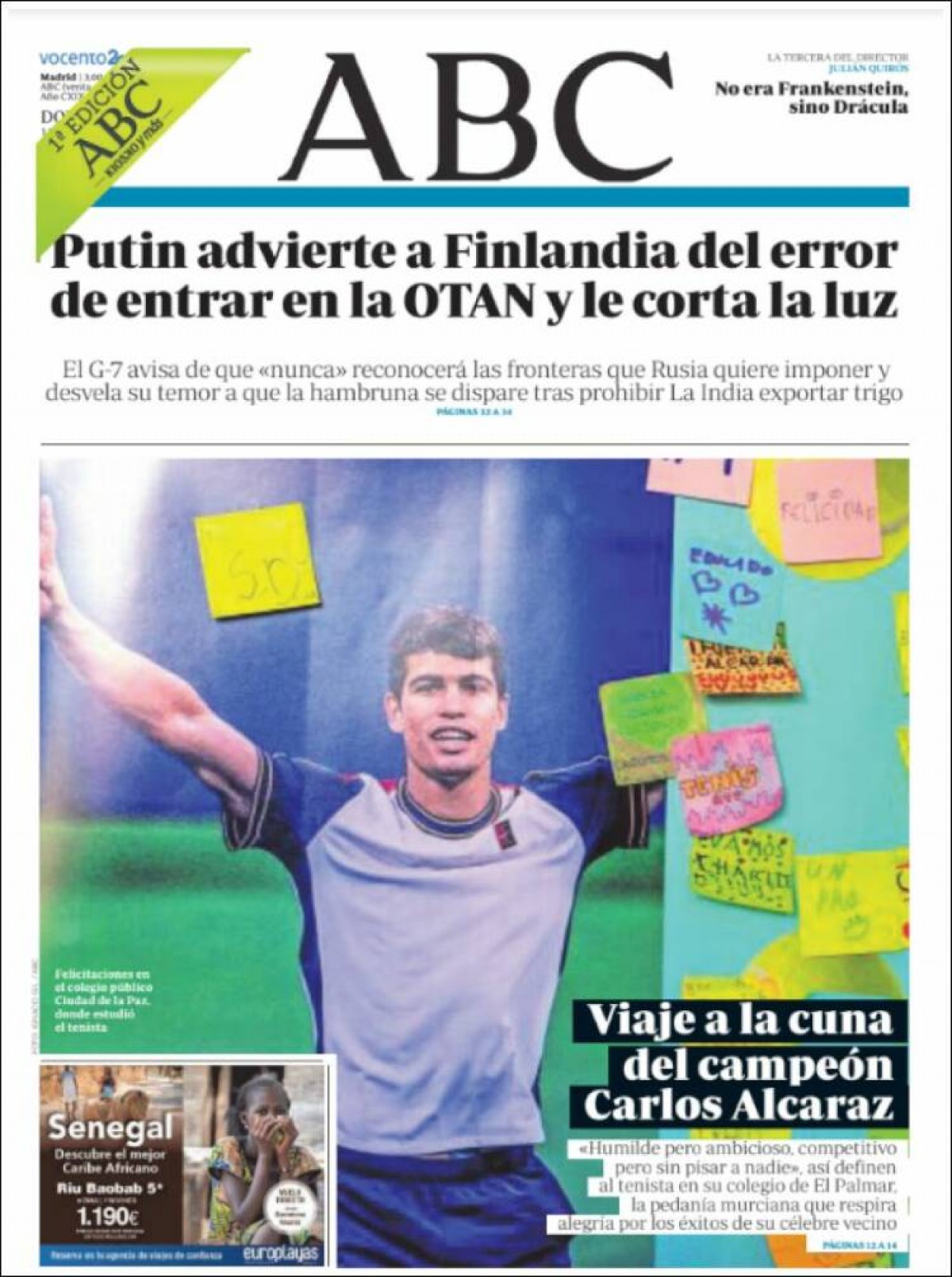 Portades | «El CNI va espiar el triomf d'ERC a Barcelona», a «La Vanguardia»
