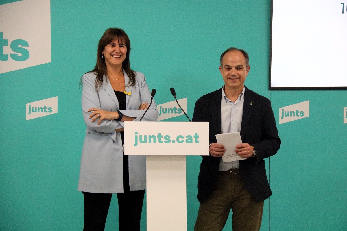 Borràs i Turull defineixen el pacte a Junts com l'entesa entre «pares i fills de l'1-O»