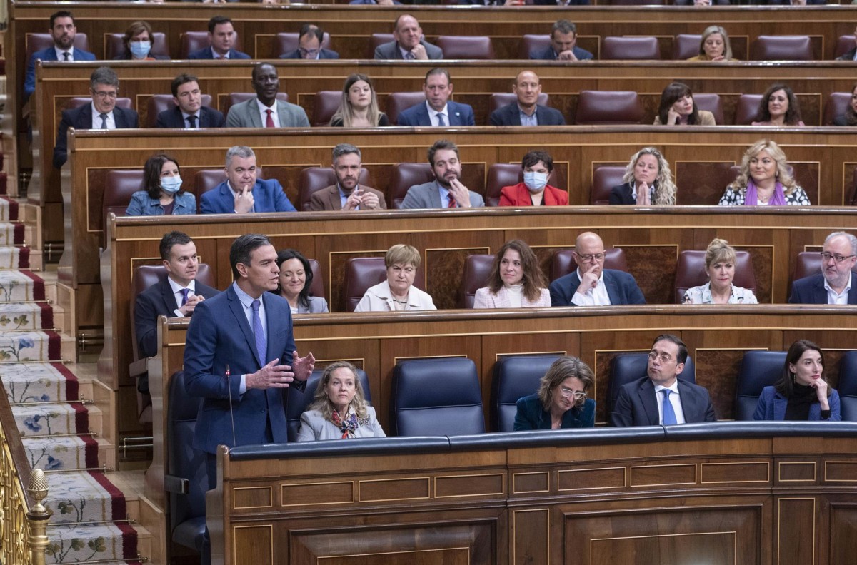 Pedro Sánchez, aquest dimecres al Congrés. - Europa Press