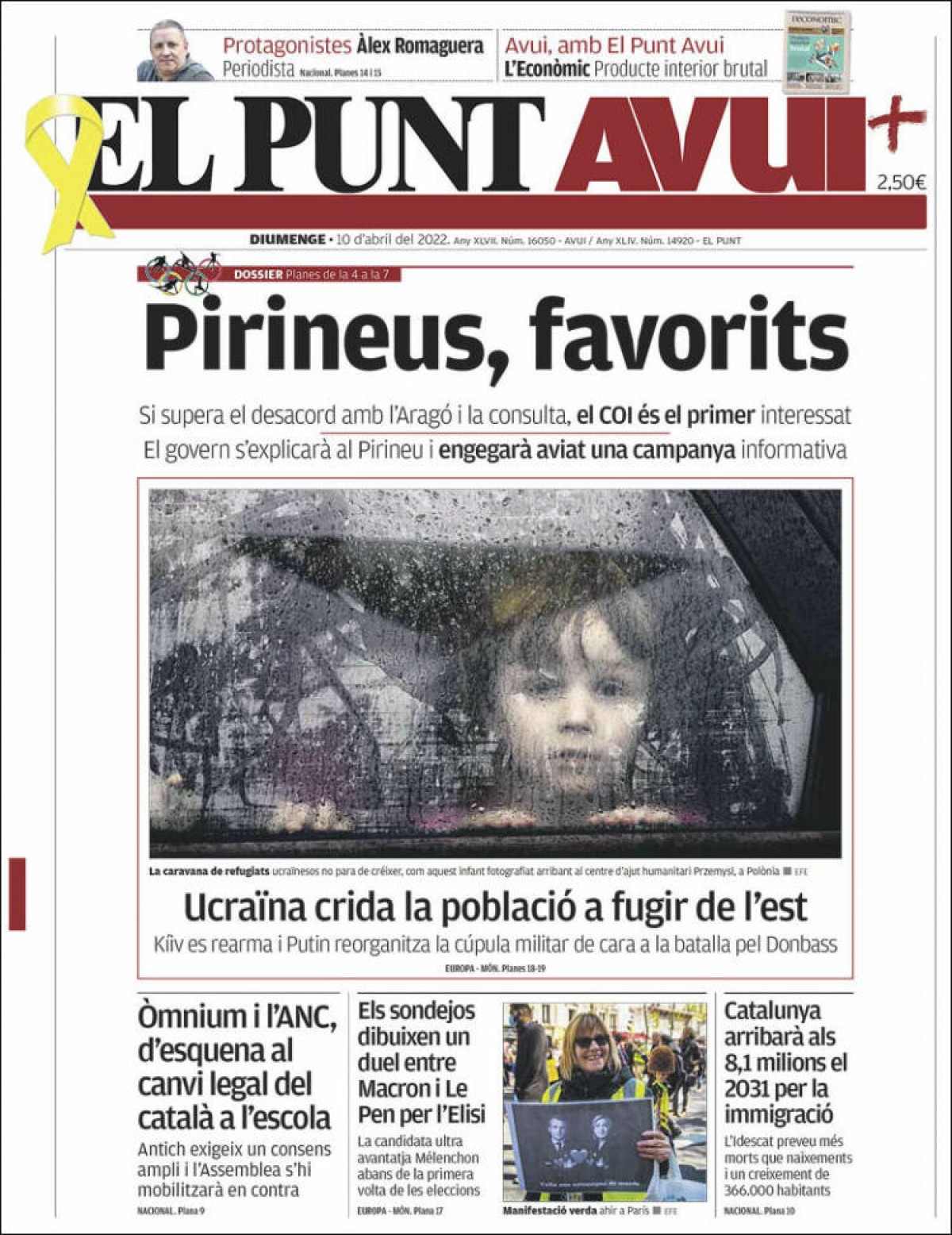 Portades | «França escull entre populisme i europeïsme», a «El País»