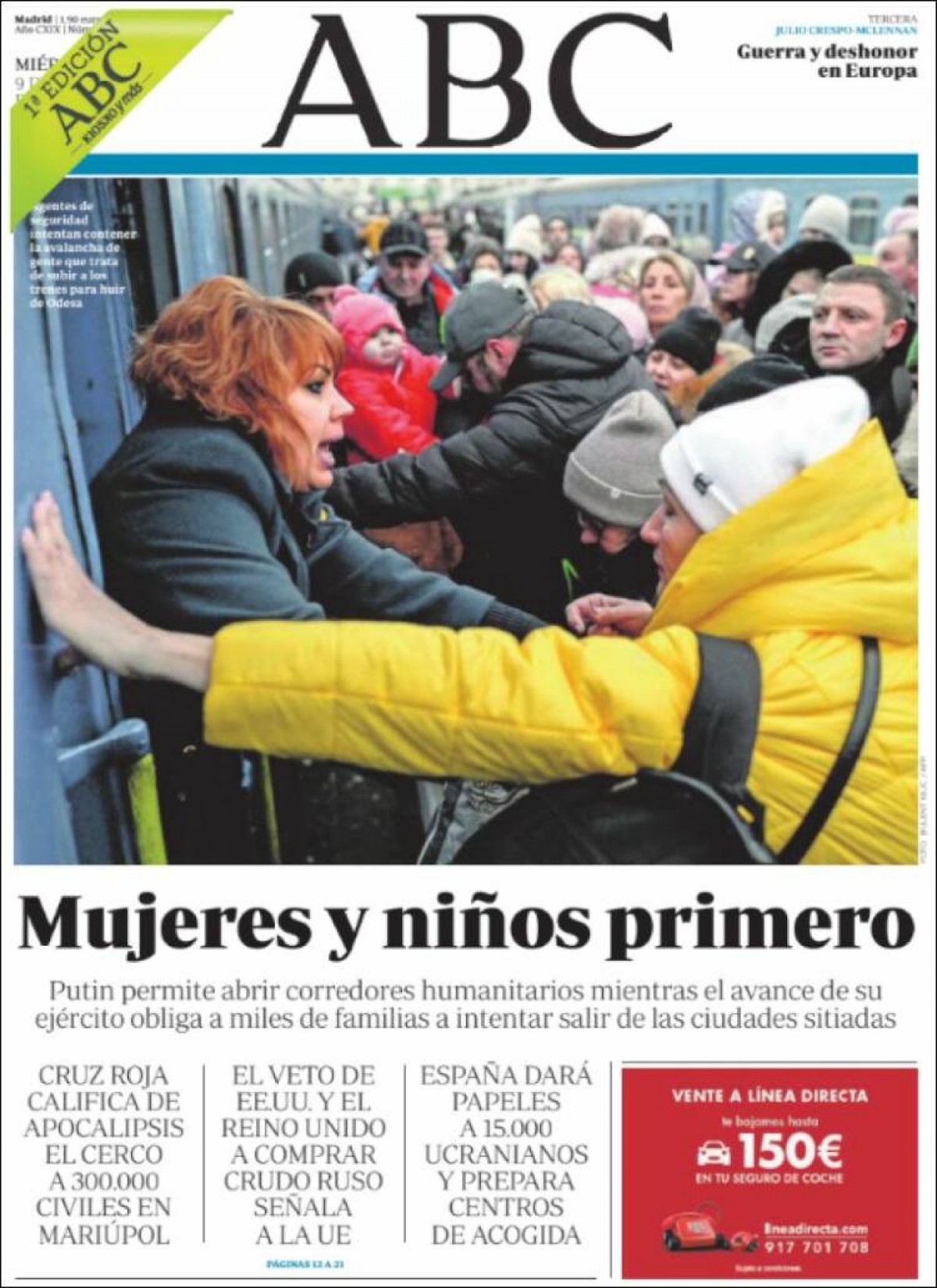 Portades | «Científics xinesos fan que un ratolí femella es reprodueixi sense esperma», a l'«Ara»
