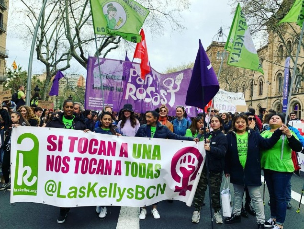 Manifestació del col·lectiu de kellys  - cedida