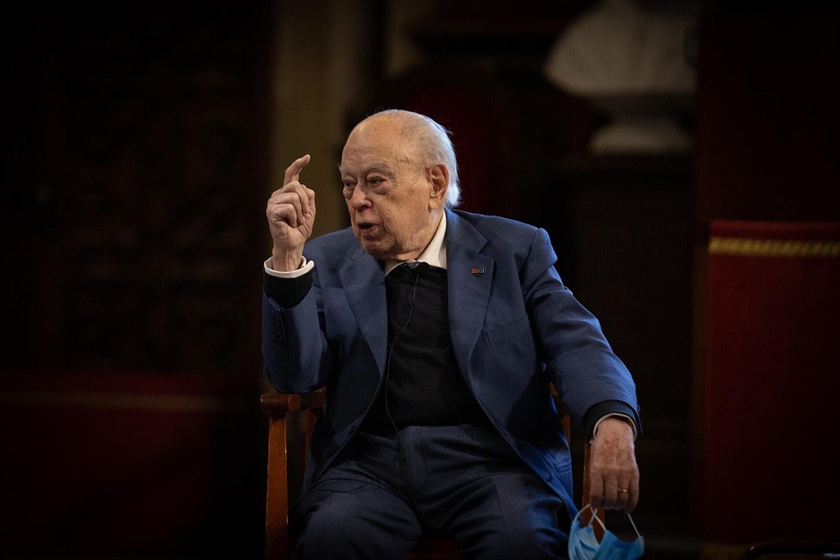 Jordi Pujol, durant l'acte «Escolta, Europa» - Europa Press