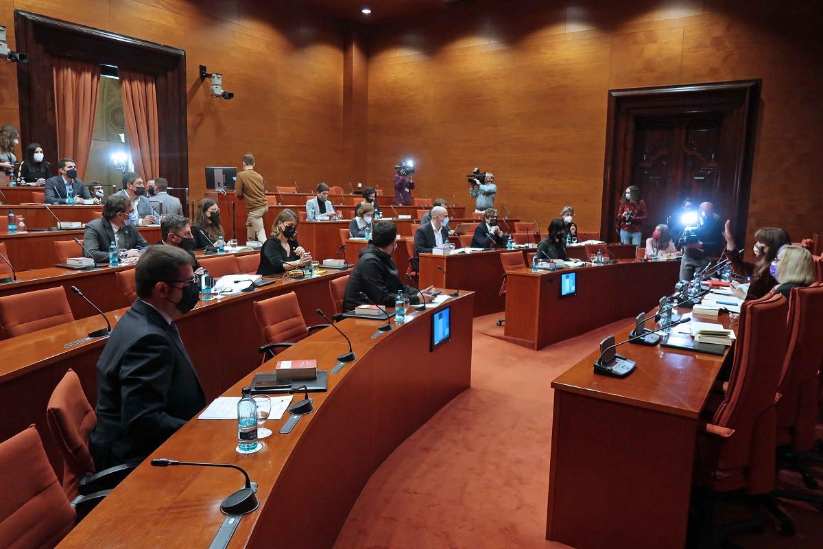 La junta de portaveus, reunida aquest dilluns al Parlament - Parlament
