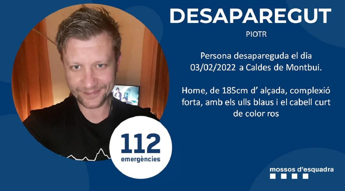 Els Mossos busquen un home desaparegut fa cinc dies a Caldes de Montbui