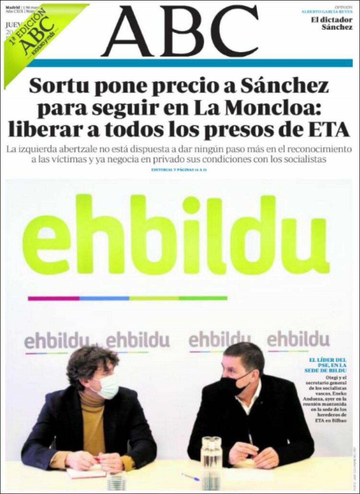 Portades | «'Total estupefacció' en la família del rei per la foto d'Urdangarin amb una altra dona», a «El Mundo»
