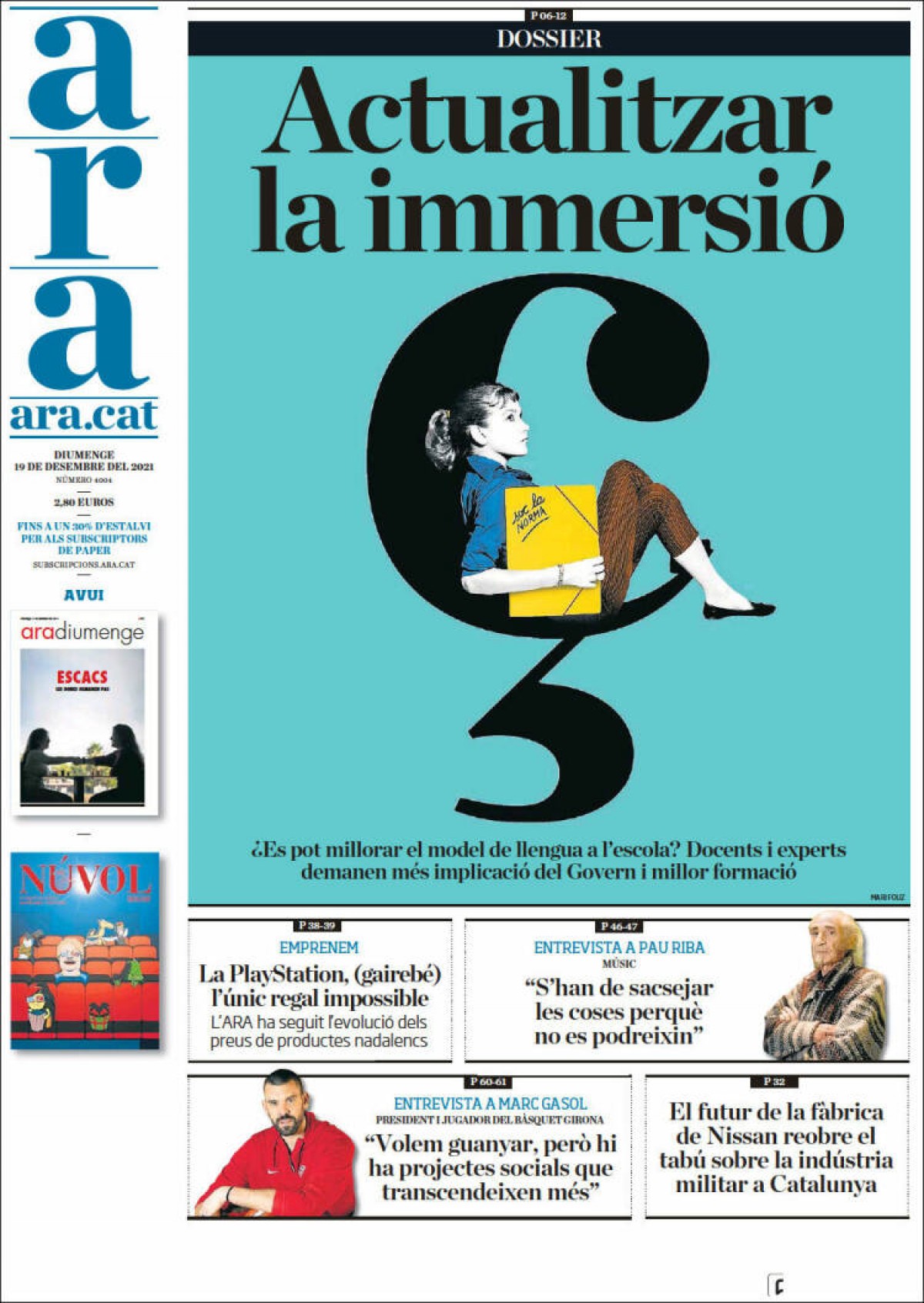 Portades | «El Nadal d'òmicron», a «El Periódico»