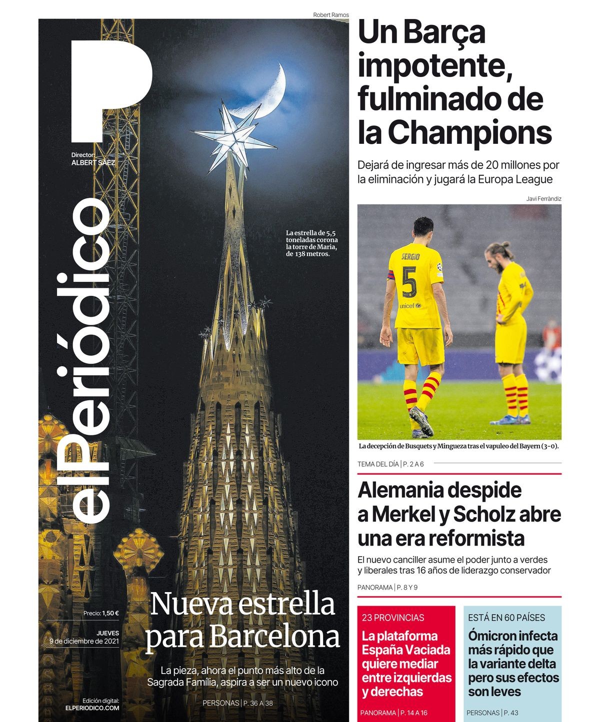 Portades | «Setge al tabac: cotxes sense fum i més impostos», a «El País»