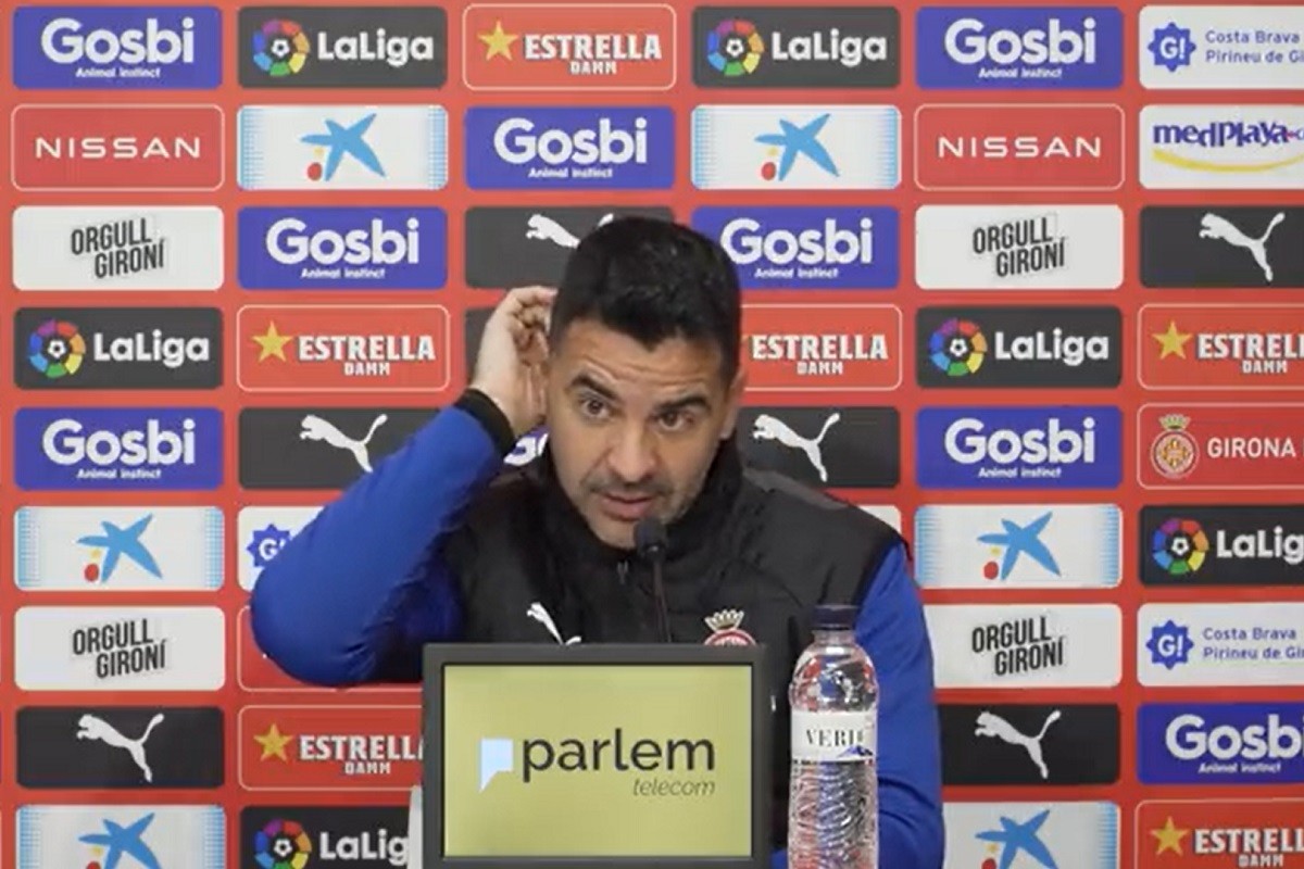 L'entrenador madrileny del Girona ja s'atreveix a parlar en català en roda de premsa
