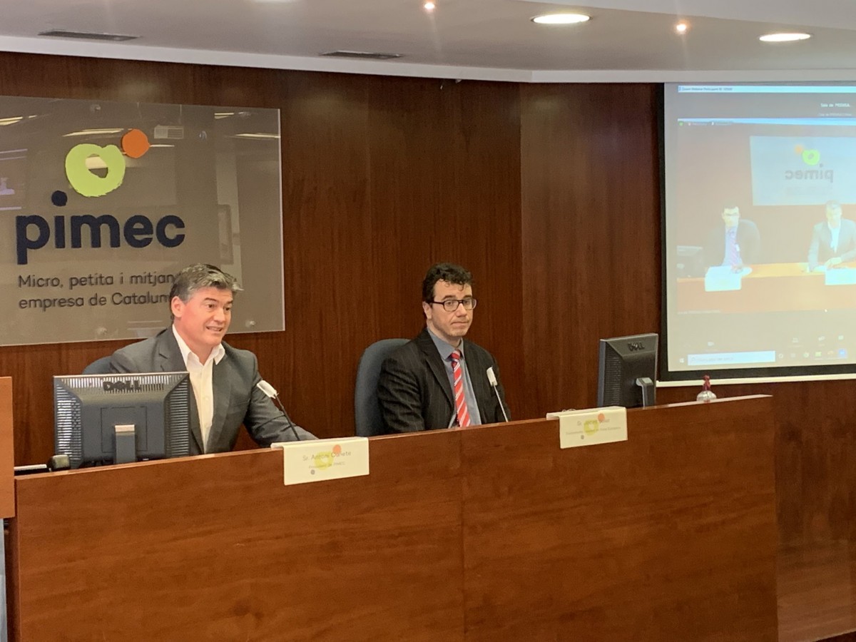 Pimec considera «poc realistes» els pressupostos de l'Estat i la Generalitat