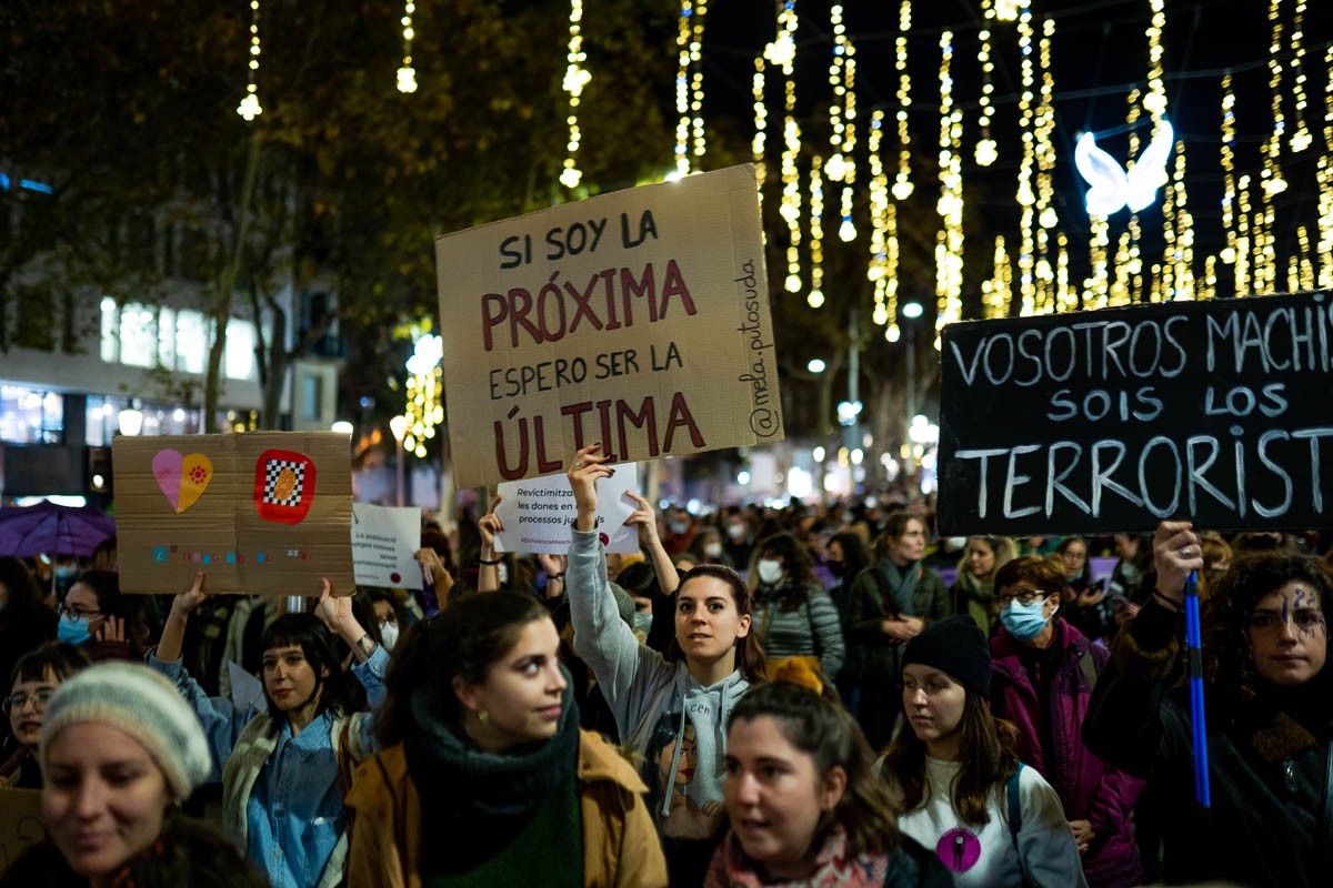 Manifestació contra la violència masclista, a Barcelona. - Frederic Esteve