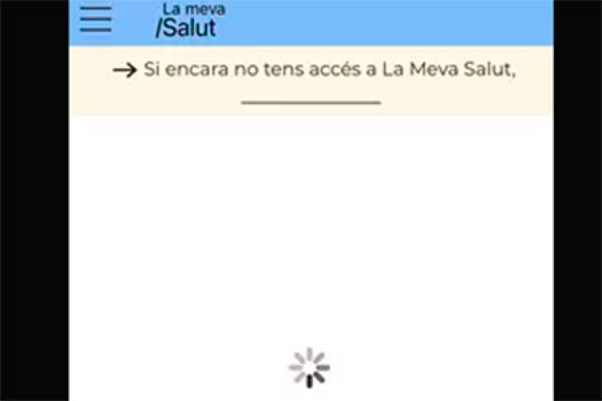 La Meva Salut, sense accés - 