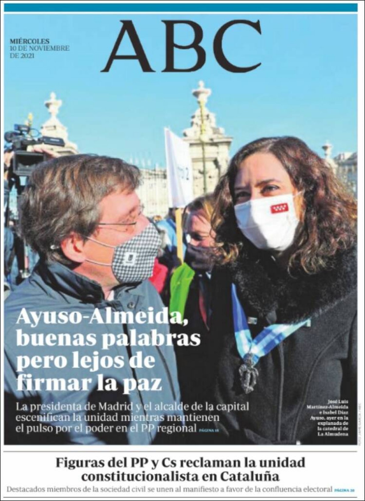 Portades | «La Covid s'expandeix a Europa pels no vacunats», a «La Vanguardia»
