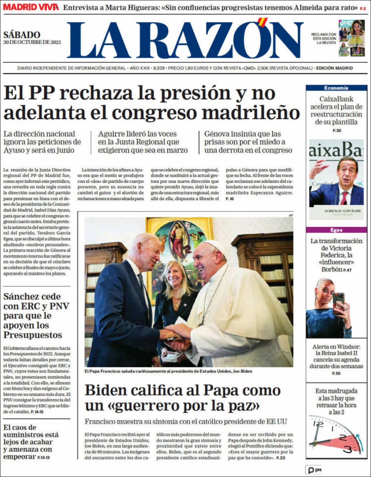 Portades | ERC i PNV, protagonistes de les portades per salvar els pressupostos generals