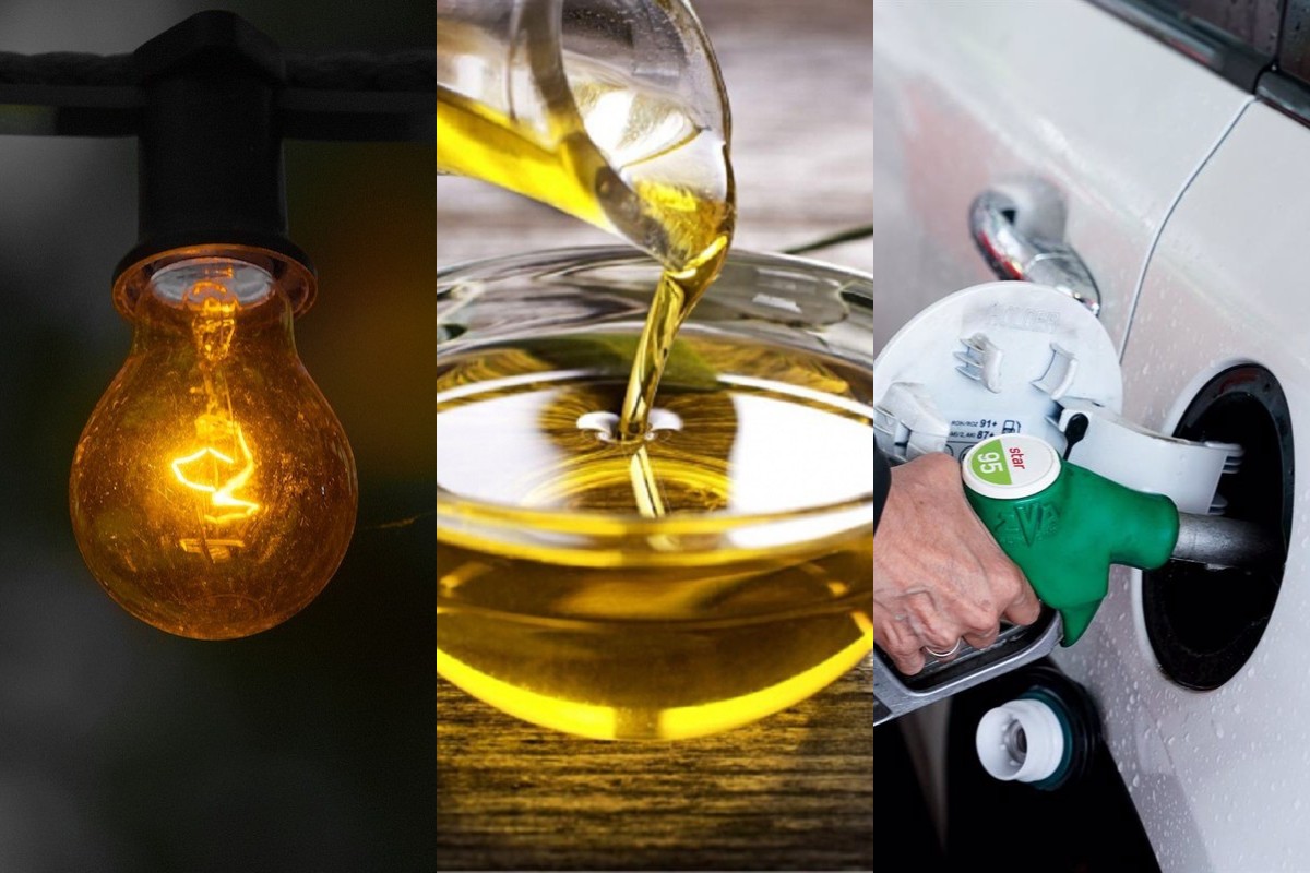La llum puja un 44%, l'oli d'oliva un 25% i el combustible un 23% en un any