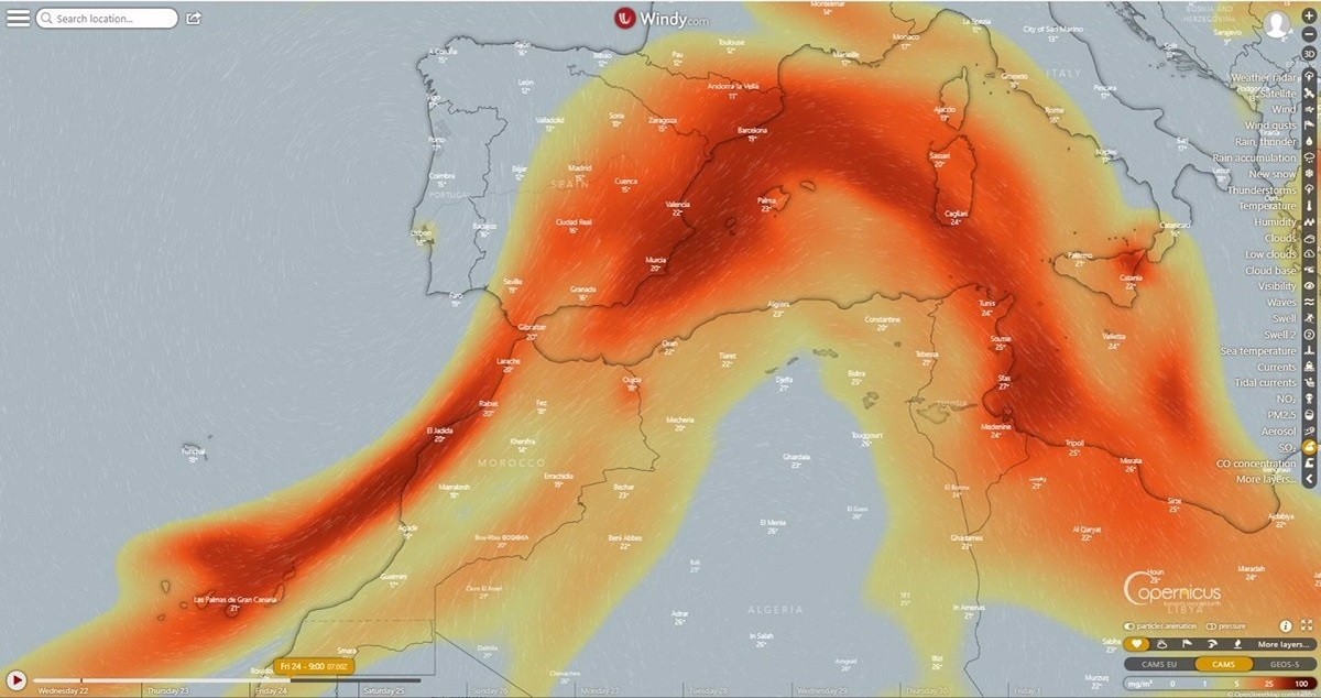 Gasos del volcà arribaran a Catalunya aquest divendres