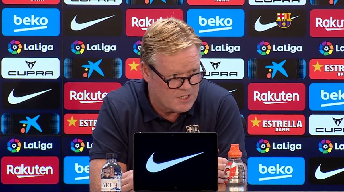 Surrealista roda de premsa de Koeman: llegeix un dur comunicat i se'n va