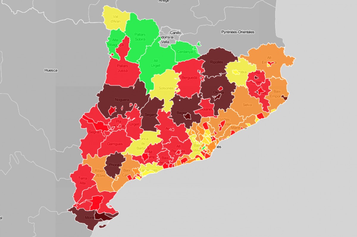 Més de la meitat de comarques encara tenen risc alt de rebrot