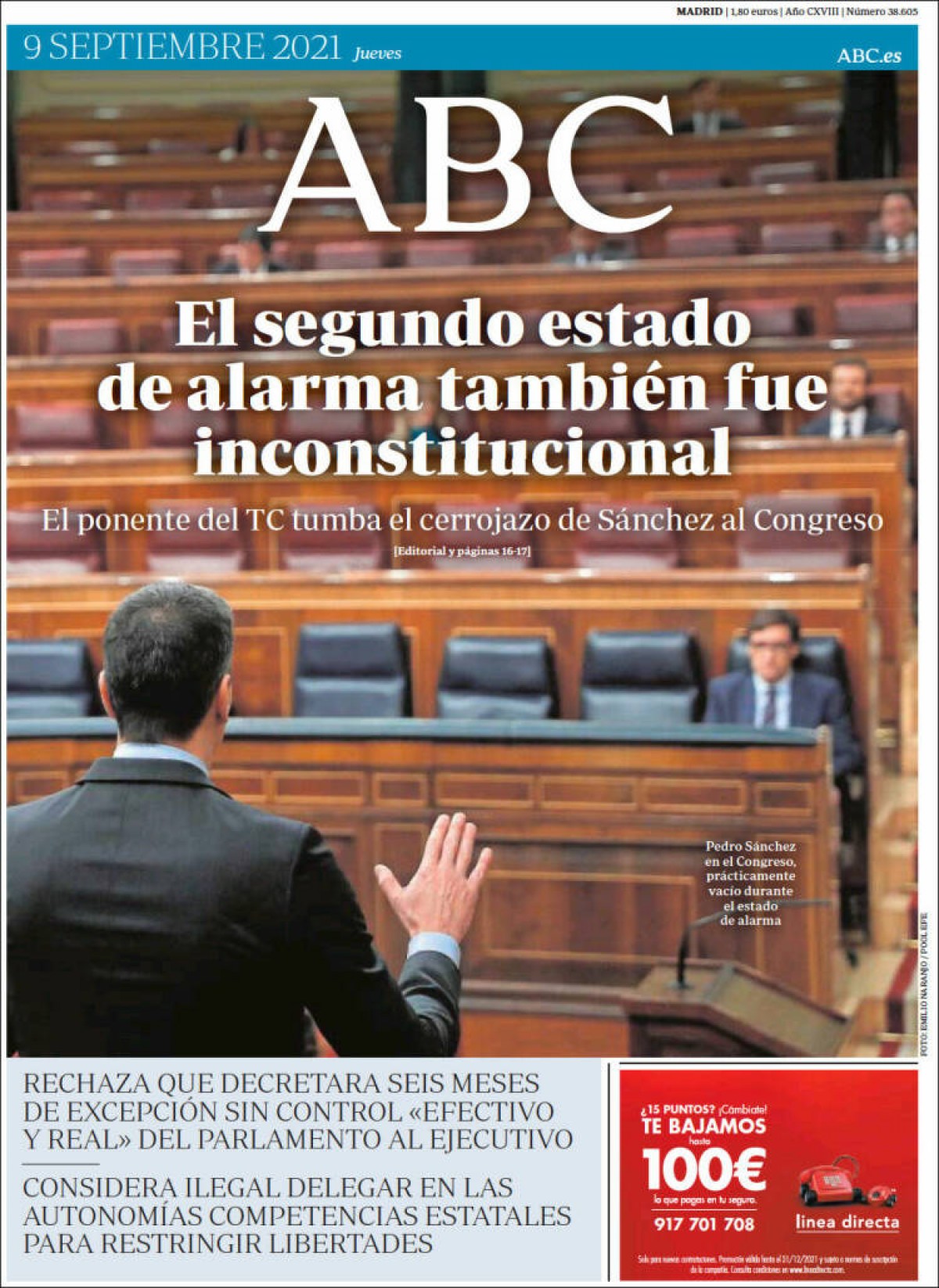 Portades | «Ayuso anirà 'fins al final' per 'donar normalitat al PP de Madrid'», a «El Mundo»