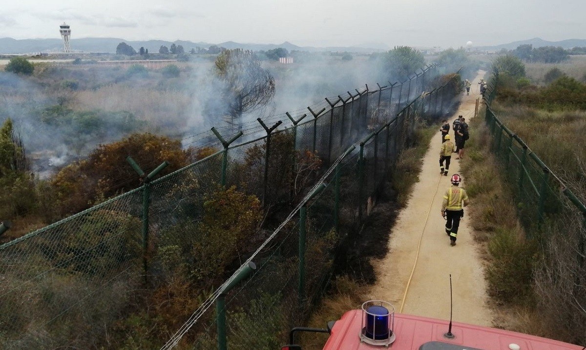 Extingit l'incendi forestal a l'espai natural de la Ricarda