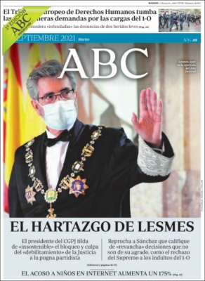 Portades | «El poder judicial critica amb duresa els indults», a l'«Ara»